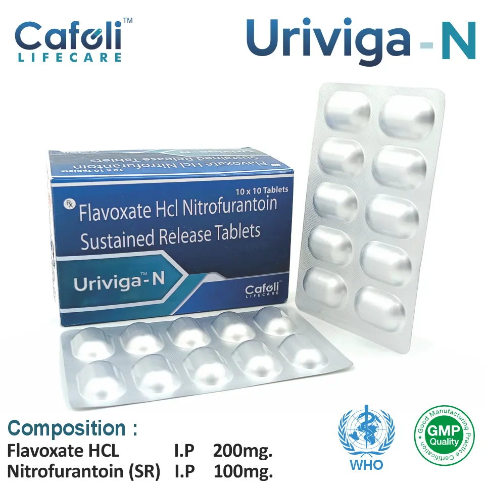 Flavoxate 200mg Nitrofurantoin 100mg Uriviga N Tablet Best Price PCD Opportunity